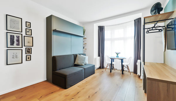 Newly furnished studio with comfortable Wall Bed for 2 persons.  Easily you can  Prague, Czechia Cozy STUDIO with smart TV, equiped  kitchen Entire rental unit vacation rental 45530276