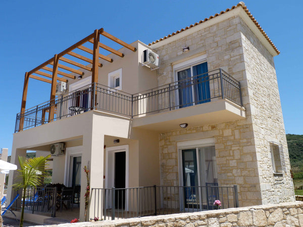 Tastefully decorated, this small villa opens to a balcony with pool, mountain an Mournies, Greece Azure Beach Two Bedroom Villas Entire home vacation rental 1070228