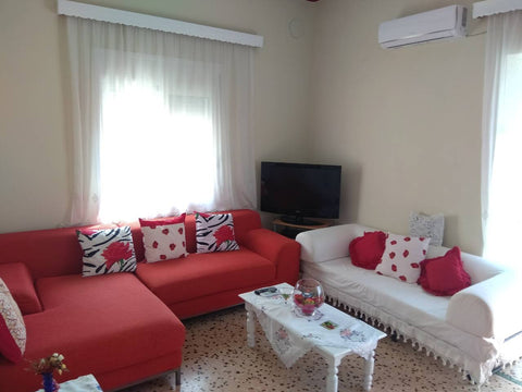 2 bed ap. with back yard.<br /><br />The apartment sleeps up to 6 persons. It co Thessaloniki, Greece Quiet spacious ap. with back yard Entire rental unit vacation rental 26656906