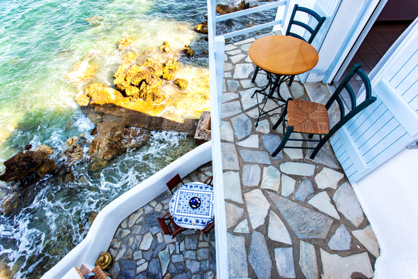 View from our balcony <br />https://youtu.be/WSlOniqDqhw <br /><br />House 70m²  Athens, Greece House with balcony on the sea Entire home vacation rental 21495715