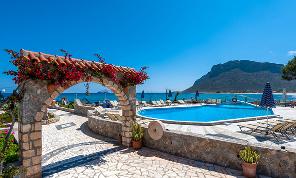 The studio with sea views in Blue Beach is next to the sandy beach, in the quiet Chania, Greece Studio with sea views in Blue Beach Room in aparthotel vacation rental 17501771