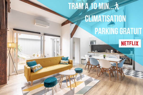 Pour vos séjours professionnels ou privés, venez profiter de ce très bel apparte Bordeaux, France Aux portes de Bordeaux★Le Patio Samba★MindUrGuest Entire rental unit vacation rental 52311576