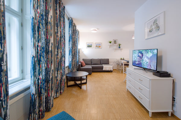 Spacious and light 50m2 open-space apartment, incredibly well-located, and decke Prague, Czechia CENTER OF PRAGUE Charvatova Apartment id: (34) Entire rental unit vacation rental 31635192
