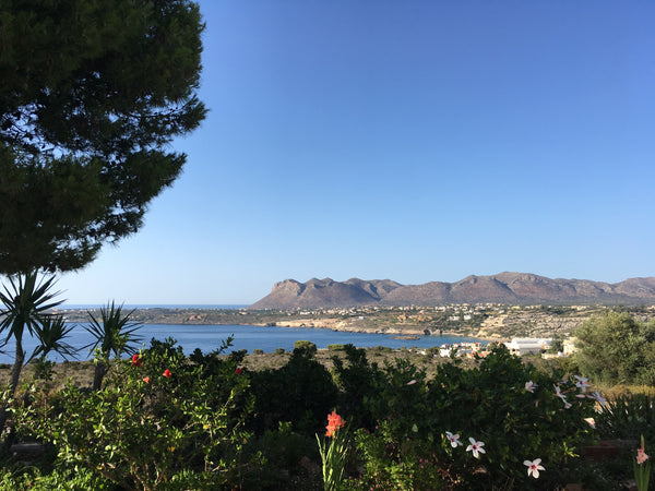 Resting in a quiet setting with a panoramic view of the sea, the bay of Kalathas Greece Theodosia Studios, Apt. with Side Sea View Room in hotel vacation rental 14122564