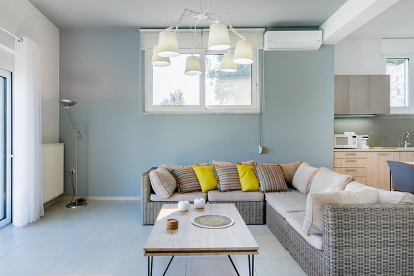 Step through the orange curved partition and start the day under a big rain show Chania, Greece Modi Home Within Easy Reach of the Beach Entire home vacation rental 26664882