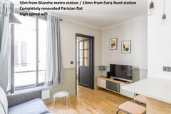 This flat is located in the heart of Montmartre Village and Sopi districts, just Paris, France Montmartre + SoPi :charming flat in mobility lease Entire rental unit vacation rental 24709010