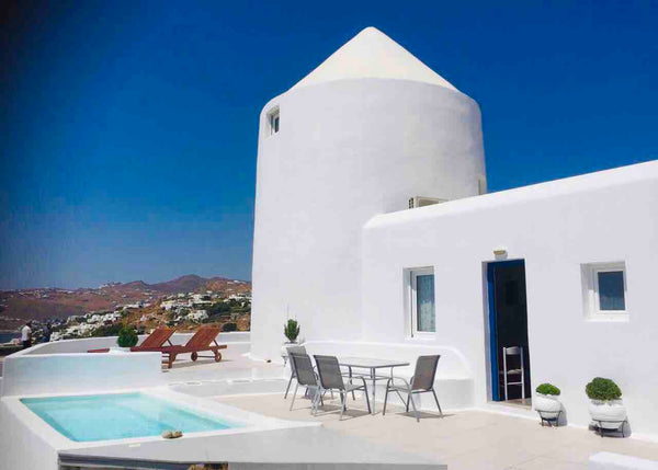Welcome to a Unique Myconian house, a unique construction, with a great view at   Kokkinos' Windmill Windmill vacation rental 34938906