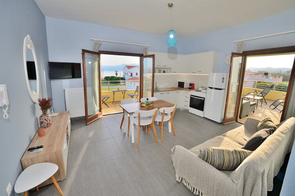 A very unique apartment only 150meters from the beach! Ammos apartment offers a   Ammos Apartment - brand new, stylish, by the beach Entire condo vacation rental 614158545067395141