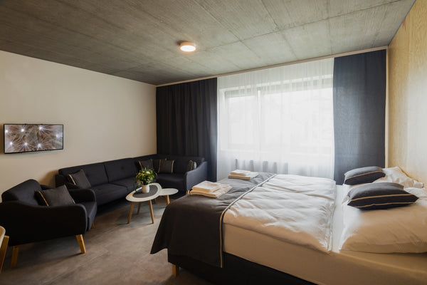 The standard studios are modernly equipped, fully air-conditioned, and are divid Prague, Czechia Standard Studio - Connecting Rooms Private room in serviced apartment vacation rental 53258566