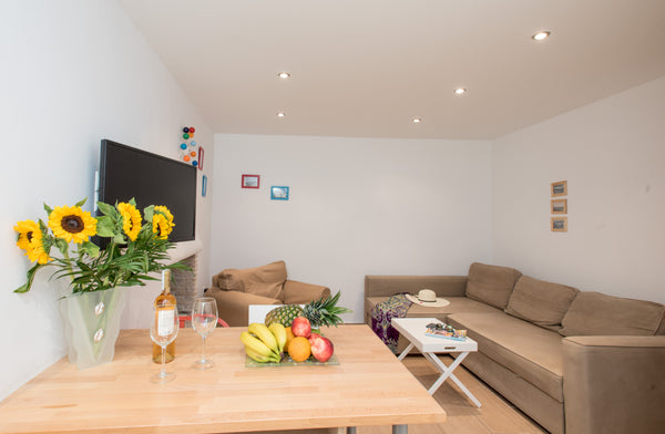 Studio with two areas for two guests on the ground floor with garden view (two r  Studio for two by Agios Stefanos beach Cycladic home vacation rental 26185252