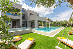 Brand new  villa is located at Platanias, 12 km to Chania and only 180 m from a  Rethimnon, Greece ★Heated Pool★180m to the beach, shops & amenities! Entire villa vacation rental 29403432