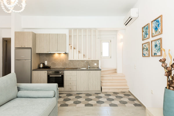 This spacious newly built Maisonette is part of the brand new Hotel, Cyano few m Plakias, Greece Cyano Hotel, Maisonette with Pool View Room in hotel vacation rental 28426561