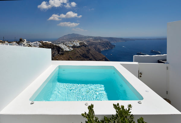 Olia Drop is part of Olia villas & suites, a brand new property that opened on J Kamari, Greece Olia Drop, one bedroom , jacuzzi, amazing view Entire serviced apartment vacation rental 27361706