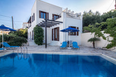 This lovely villa is set only 4 minutes walk to the centre of the Almirida villa Chania, Greece Pool Villa, Cretan Colour, Almyrida Bay View Entire villa vacation rental 17515701
