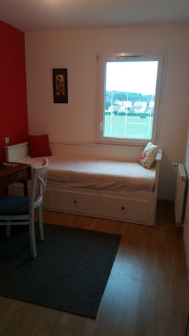 Vous séjournerez dans une chambre pouvant accueillir 1 à 2 voyageurs, dans un ap Floirac, France Chambre agréable, proche Bordeaux et Arena Private room in condo vacation rental 31609939