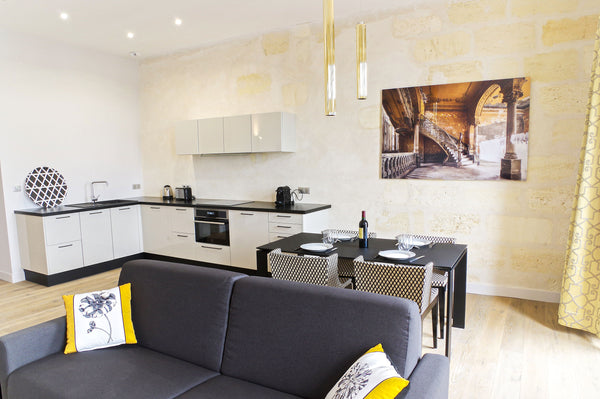 COMPLETELY RENOVATED APARTMENT IN MAY 2017!<br />Fantastic fully furnished 72 sq Bordeaux, France Luxe - Elegant 72m2 with stunning view + parking Entire rental unit vacation rental 18780280