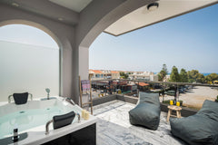 Newly renovated luxury apartments Sun Ray are owned by a local family who are pa  Sun Ray Luxury Suite 103 With Jacuzzi | 100m From Agia Marina Beach Private room in rental unit vacation rental 27485492