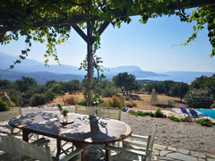 Cretan-style villa. Admire your holiday in the breathtaking view over the blue s Kokkino Chorio, Greece Superb Villa, privacy, pool and marvelous sea view Entire villa vacation rental 22933768