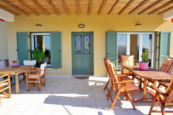 Our house is a detached house at a rural area with amazing view to the  hillside Agros, Greece House with panoramic view magical sunset in Syros Entire home vacation rental 8877745