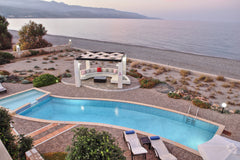 Villa Aquamarine is located by the sea, in the resort region of Chania on the is Rethimnon, Greece Beachfront villa with private pool,ping-pong & BBQ Entire villa vacation rental 619898945528094726