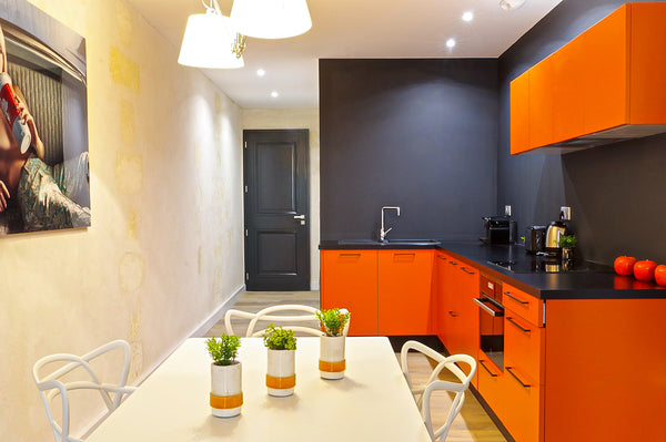 Temporary rental of a furnished 63 sqm apartment, in a charming exposed stone bu Bordeaux, France Culinaire - 63m2 with terrace & parking. Chartrons Entire rental unit vacation rental 18780664