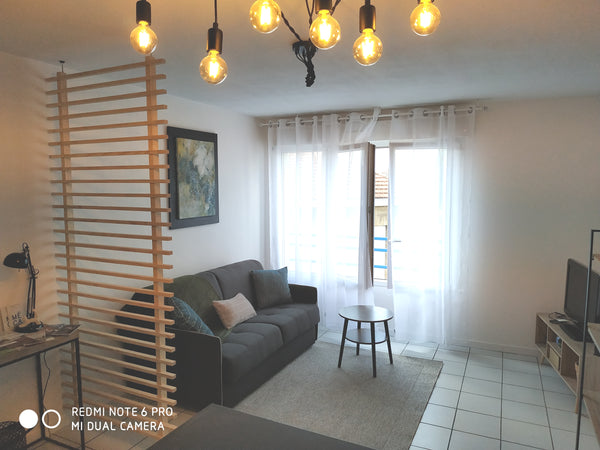 Studio de 27m² ėquipé d'un canapé convertible, une kitchenette + four micro-onde Le Teich, France TALENCE studio cosy 27M2, tram BORDEAUX en 10 mn Entire condo vacation rental 34006653