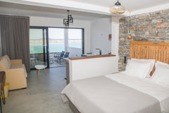 Situated in front of the port of Kokkinos Pyrgos, Isalos offers beautiful views   Isalos Sea View Studio 2.40 Entire condo vacation rental 49700297