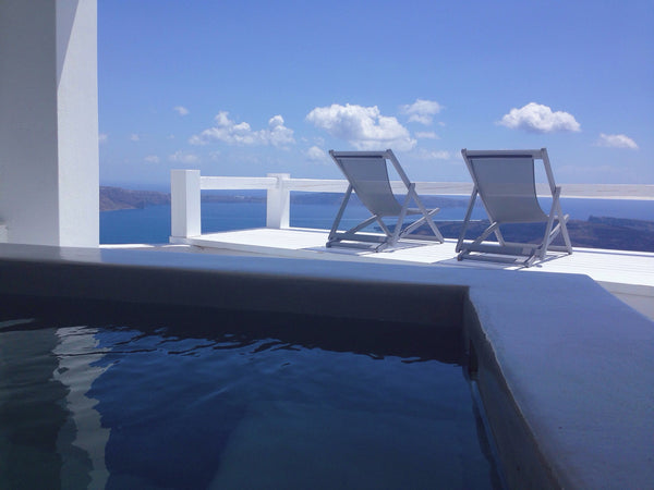 Comfortable modern cave style living, with panoramic views of the Caldera, the v Greece Cave Villa with private outdoor plunge pool Room in boutique hotel vacation rental 7979428