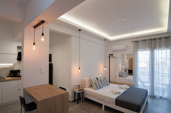Is a new  renovated apartment.<br />It is located 250 meters from the METRO Stat GR Cozy Modern Studio_Near the Center of Athens Entire condo vacation rental 618060553913825506