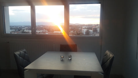 My apartment is perfect for couples looking for a romantic weekend in Lyon, for  Lyon, France Stunning sunsets from cozy Lyon apartment Entire rental unit vacation rental 15152606