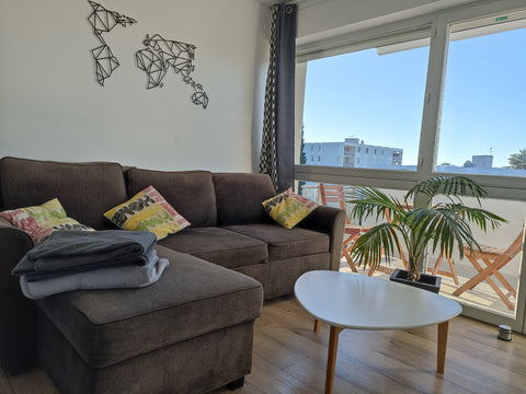 Je vous propose mon salon dans double séjour, avec canapé convertible très confo Bordeaux, France Chambre confortable dans appartement partagé. Shared room in rental unit vacation rental 42480233