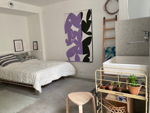 Dormez dans un atelier d'artiste.<br />Mon atelier se transforme en chambre au p Bordeaux, France chambre indépendante dans atelier Private room in home vacation rental 7746748