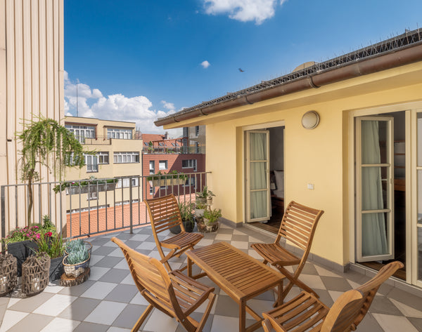 Enjoy your stay in this spacious one bedroom apartment with natural colours loca Prague, Czechia One Bedroom Apartment with Terrace in City Centre Room in aparthotel vacation rental 29323702