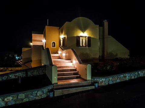 An impression of open air! The feeling of spaciousness at home is completed with Thera, Greece Sunshine house for 9 pax., verandas and seaview . Entire home vacation rental 35682012