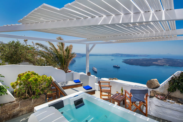 Perched on the edge of the cliff, Iatis Nostalgia is a big traditional Cave Hous Greece Iatis Nostalgia Entire villa vacation rental 24936233