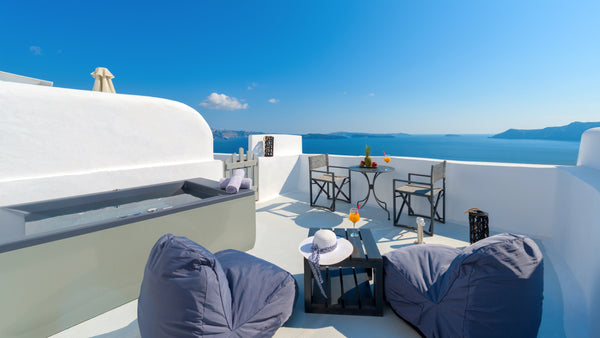 An amazing Cave House for two, in Oia's most beatiful location, right on the Cal Greece Cave House in Oia with Caldera View Cycladic home vacation rental 28146722