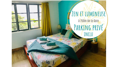 Lumineuse, zen et colorée, cette jolie chambre se trouve dans notre petit immeub Bordeaux, France 󰀉 HAVRE DE PAIX avec PARKING à 250m de la Gare 󰀉 Private room in home vacation rental 41873899