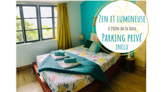 Lumineuse, zen et colorée, cette jolie chambre se trouve dans notre petit immeub Bordeaux, France 󰀉 HAVRE DE PAIX avec PARKING à 250m de la Gare 󰀉 Private room in home vacation rental 41873899