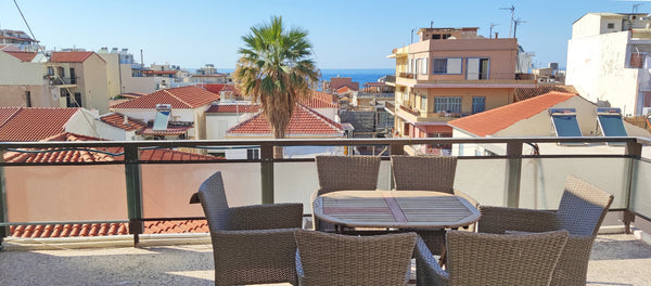 The whole group of friends or family will enjoy easy access to everything from t Chania, Greece 5 min walking to Chania old  town, Mezzanine for 6 Entire home vacation rental 672411106847693881