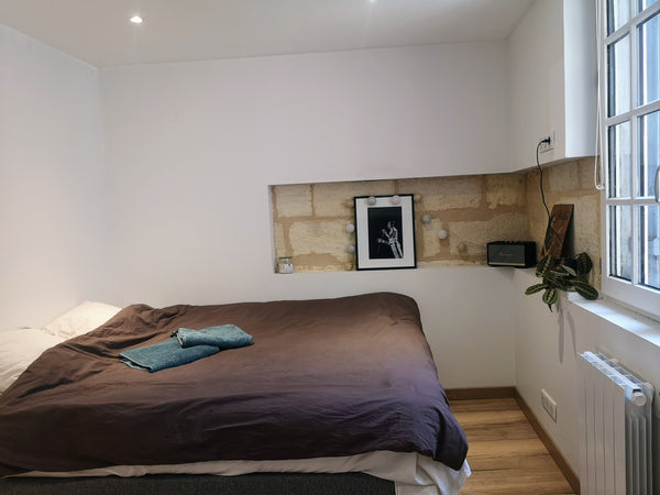 Chambre avec lit de 160 (excellente literie) et salle de bain privatives dans un Nouvelle-Aquitaine, France Chambre et sdb privées au cœur de St Michel Private room in rental unit vacation rental 627922260658826660