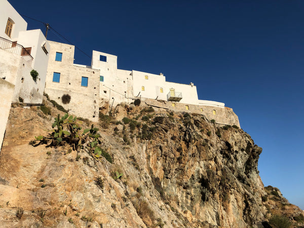 The tradional house is located in the narrows whitewashed alleys of the cliff-to Athens, Greece Kafka's Blue House  , Serifos Chora Cycladic home vacation rental 25933197