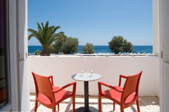 The Double Room features spacious private balcony with Sea View to Aegean Sea, a  Double Room Sea View by the beach Private room in bed and breakfast vacation rental 41781384