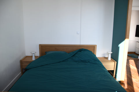 Cette chambre de 28m² est située à l'étage de la maison et offre une vue sur le   Chambre de charme à l'entrée du Médoc Private room in bed and breakfast vacation rental 43953896