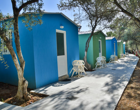 A new establishment ready for the first visitors. Charming colorful houses, full Chania, Greece Camping - Bungalow for three guests Entire bungalow vacation rental 44674818