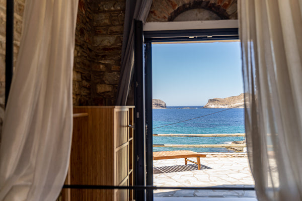 Notus consists of a master bedroom featuring a traditional queen bed with canopi Virginia, United States Villa Perraki - Notus Entire villa vacation rental 18886074
