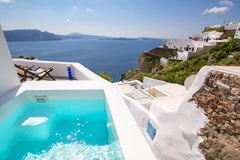Villa Paride is the luxury honeymoon suite, with private balcony and breath taki Oia, Greece Deluxe Villa with outdoor Jetted Tub & Sea View Dome vacation rental 12221543