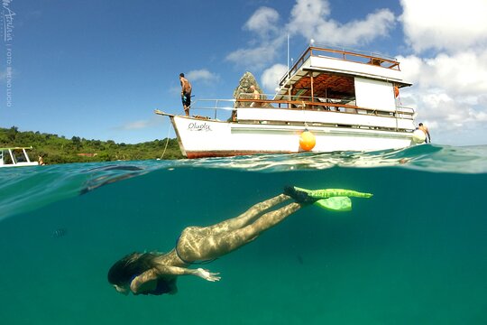 Boat Trip with Underwater Surfboard  Private Tours and Travel Guide America Noronha CITY Fernando de Noronha Destination Tour