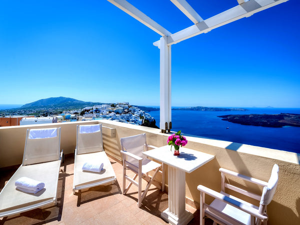 Towering high above the Caldera of Santorini, the most breathtaking view of the  Thera, Greece Damigos Caldera World - Superior Sea View N.3 Private room in villa vacation rental 31027981