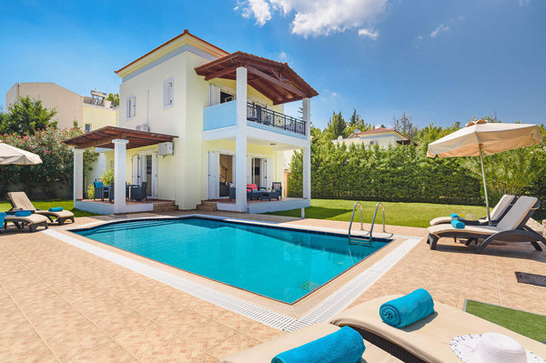 Seven Springs Villa is an imposing two floor structure, decorated with unique st Egeo, Greece Seven Springs Apollon Villa with heated pool Entire villa vacation rental 5544936