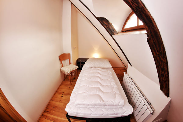 Cozy room with one single bed and table. There are 2 shared bathrooms, first one Prague, Czechia Hostel HOMEr - Single room (Old Town) Private room in hostel vacation rental 9438358